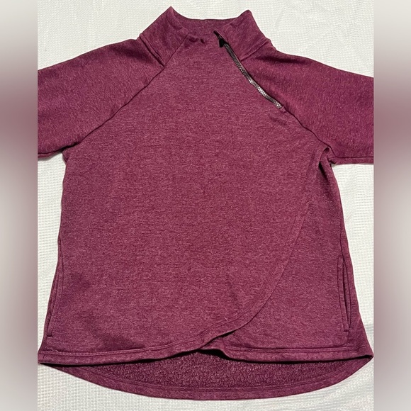 Uniqlo Tops - RBX Women’s Medium Purple Quarter-Zip Pullover with Unique Front Layering